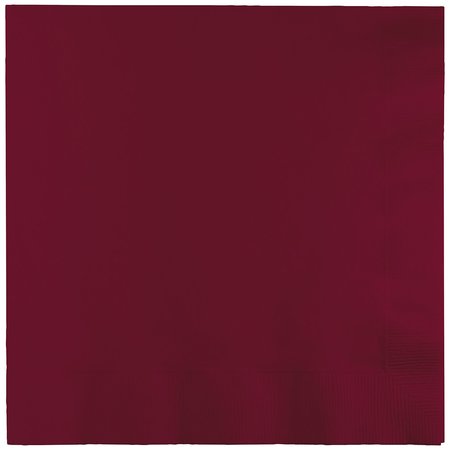 TOUCH OF COLOR Burgundy Dinner Napkins 3 ply, 8.5"x8", 250PK 593122B